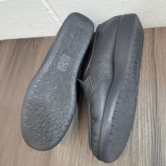 Sas Penny Loafers. Black Leather Slip On Flats Women's Loafer Size 6.5 M - Picture 8 of 10
